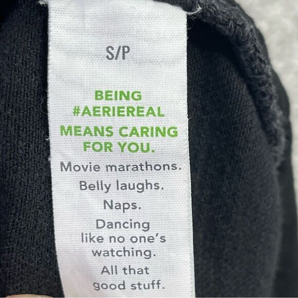 Aerie Shorts Women’s Small Black Cut Off Distressed Elastic Back Pockets Frayed - Picture 4 of 9